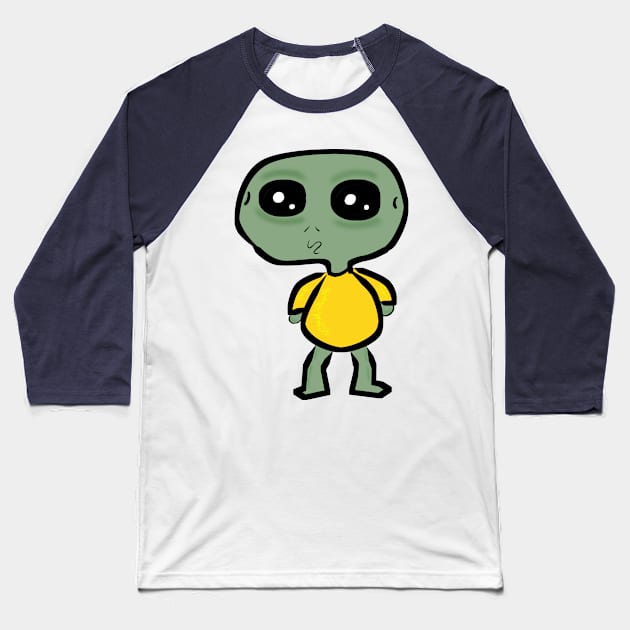 Alien looks confused Baseball T-Shirt by FromBerlinGift